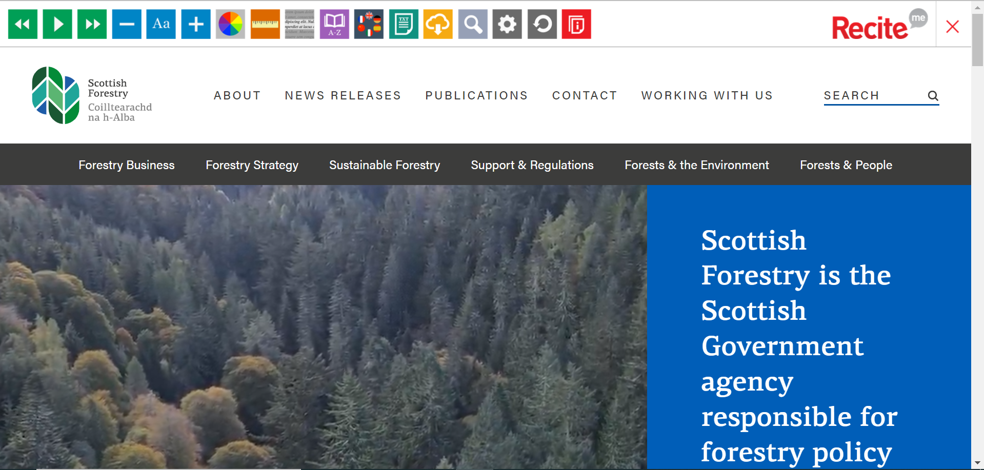 Log on to Scottish Forestry’s new inclusive website