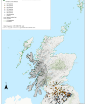 D. micans distribution map in Scotland - March 2024