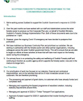 Scottish Forestry's Priorities In Response To The Coronavirus Emergency